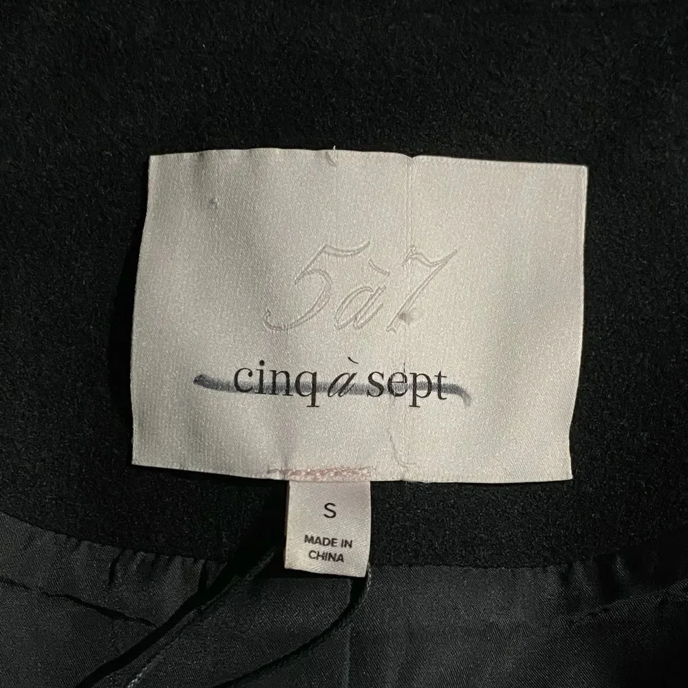 Cinq à Sept Roxie Lace-Trim Tailored Coat size S - Picture 16 of 16